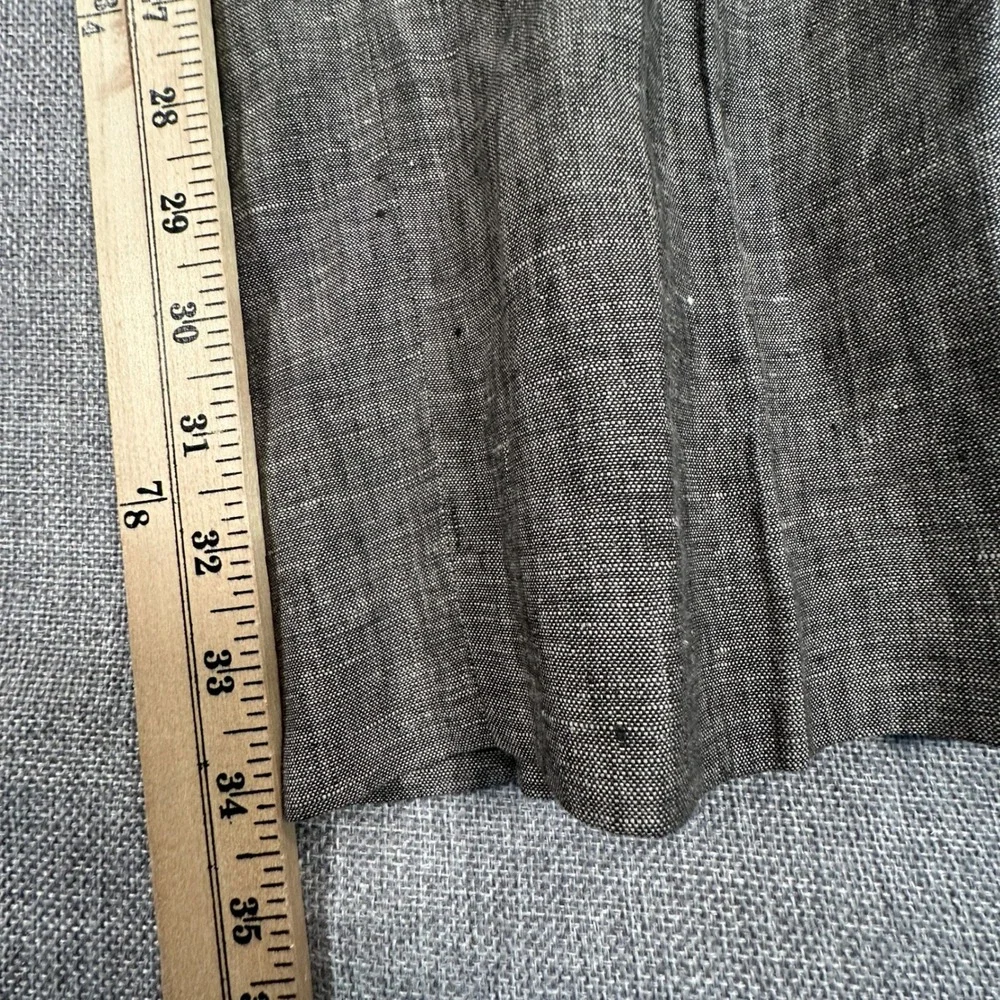 H&M Linen Pants Mens 33x34 Grey Straight Leg Breathable Coastal Summer Casual